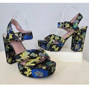 Circus by Sam Edelman Floral Platform Block‑Heel Sandals